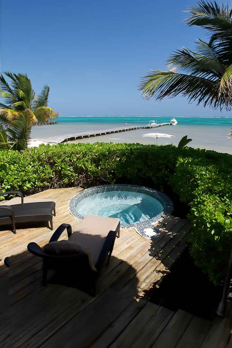 Seafront-Villa - Authentic Travel Belize Seafront villa in Belize with a private plunge pool, Caribbean Sea views, and beachfront comfort for Belize luxury and boutique travel.